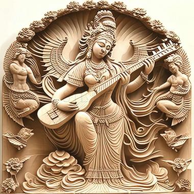 3D model Saraswati (STL)